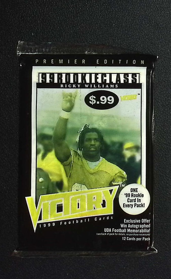 1999 Upper Deck Victory Premier Edition Vintage Football Card Retail Box Pack, NFL Trading Cards (1 of 1)
