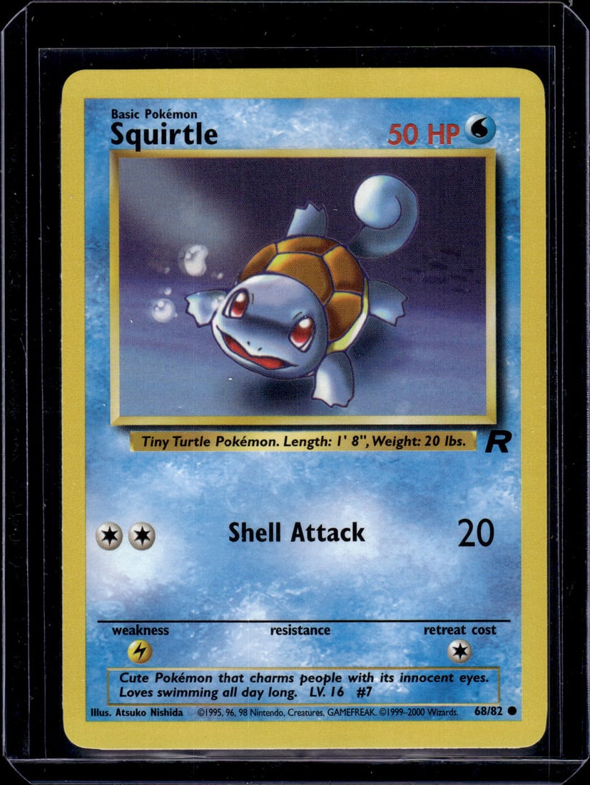 Pokemon Team Rocket Squirtle #68: Pokemon Trading Card Game Cards, Charizard, Pikachu, Mewtwo, Reverse Holo, Holo Rare, Secret Rare Cards, Full Art Cards, Eevee, Ultra Rare Card, Illustration Rare, Special Illustration Rare SIR