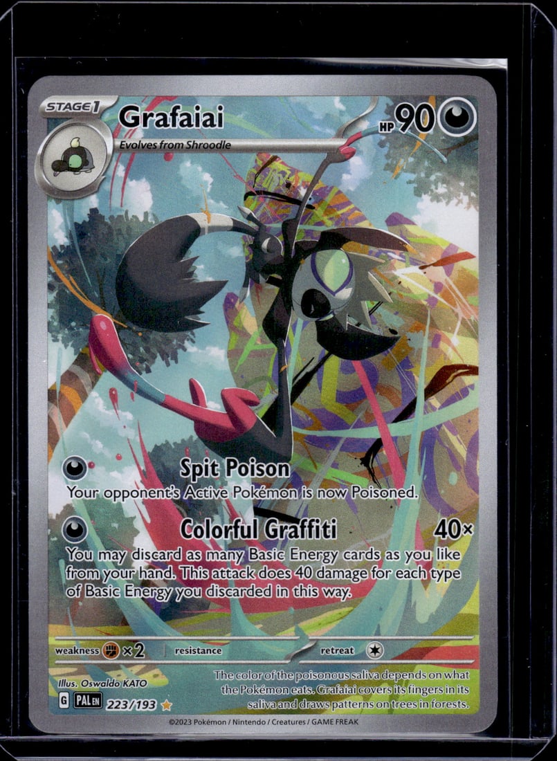 Pokemon Paldea Evolved Grafaiai Illustration Rare #223: Pokemon Trading Card Game Cards, Charizard, Pikachu, Mewtwo, Reverse Holo, Holo Rare, Secret Rare Cards, Full Art Cards, Eevee, Ultra Rare Card, Illustration Rare, Special Illustration Rare SIR