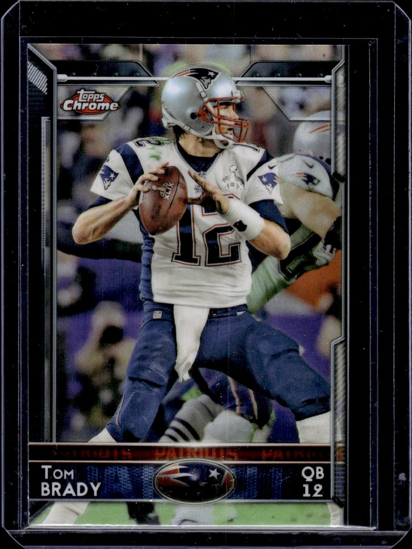 Tom Brady 2015 Topps Chrome #50 New England Patriots: Topps Chrome Football NFL Trading Sports Cards, Sports Cards for Sale Near Me, Super Bowl & Hall of Fame Player Cards, Resurgence, Composite, SP, SSP, Valuable Auction Memorabilia Lots For Sale On Lin