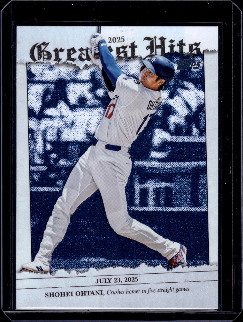 Shohei Ohtani Greatest Hits 2026 Topps #GH-17 Los Angeles Dodgers: Topps Baseball MLB Trading & Sports Cards, Sports Cards for Sale Near Me, World Series & Hall of Fame Players Memorabilia, Refractors, X-Fractors, Numbered, SP, SSP, Valuable Auction Memorabilia Lots 
