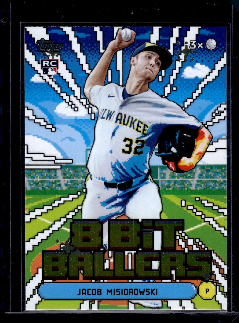 Jacob Misiorowski Rookie Card 8-Bit Ballers 2026 Topps #8B-5 Milwaukee Brewers: Topps Baseball MLB Trading & Sports Cards, Sports Cards for Sale Near Me, World Series & Hall of Fame Players Memorabilia, Refractors, X-Fractors, Numbered, SP, SSP, Valuable Auction Memorabilia Lots 