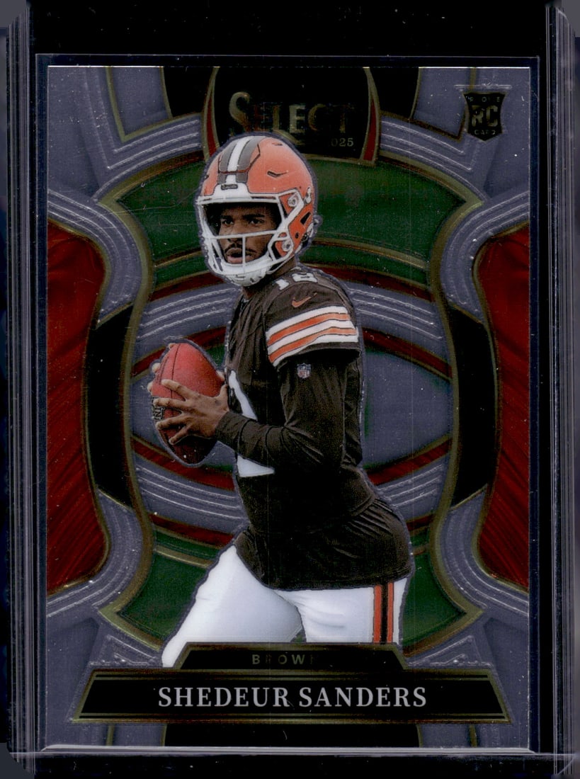 Sheduer Sanders Rookie Card 2025 Select #54 Cleveland Browns: Panini Select, Prizm, Mosaic, Contenders, Zenith, Phoenix, Illusions, Absolute, Rookie NFL Sports Trading Cards, SP, SSP, Cards, Football Cards for Sale Near Me, Superbowl & Hall of Fame Player Cards,