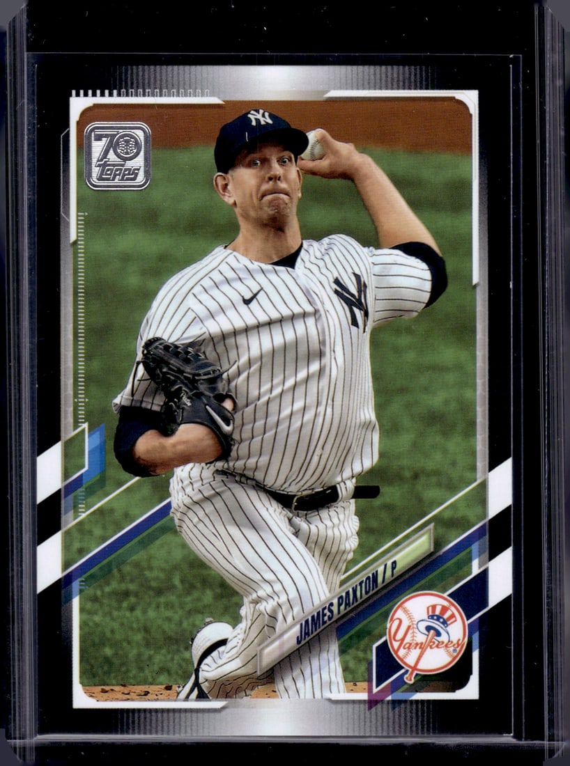 James Paxton Black /70 2021 Topps #542 New York Yankees: Topps Baseball MLB Trading & Sports Cards, Sports Cards for Sale Near Me, World Series & Hall of Fame Players Memorabilia, Refractors, X-Fractors, Numbered, SP, SSP, Valuable Auction Memorabilia Lots 