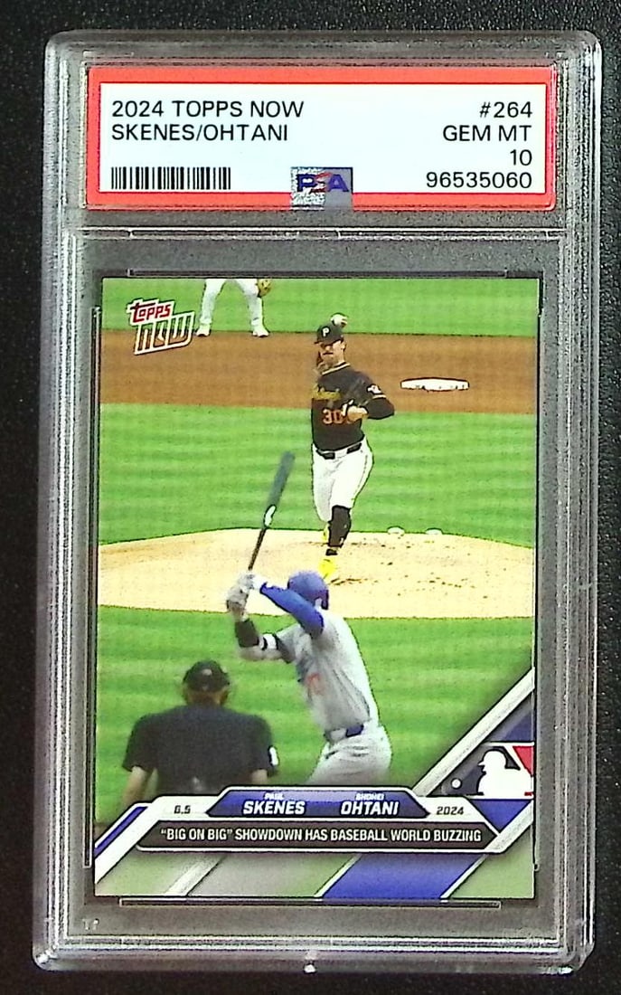 Paul Skenes (RC)/Shohei Ohtani 2024 Topps Now #264 PSA 10: Topps Baseball MLB Trading & Sports Cards, Sports Cards for Sale Near Me, World Series & Hall of Fame Players Memorabilia, Refractors, X-Fractors, Numbered, SP, SSP, Valuable Auction Memorabilia Lots 