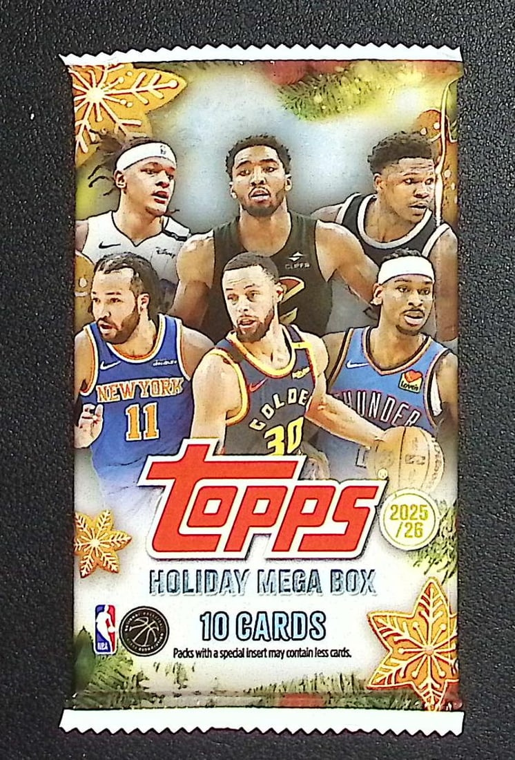 2025-26 Topps Basketball Card HOLIDAY MEGA BOX PACK - RC'S: Cooper Flagg, Kon Kneuppel, VJ Edgecombe: Topps Basketball NBA Trading & Sports Cards, Rookie Cards in this set are Cooper Flagg, Dylan Harper, Ace Bailey, V J Edgecombe, Kon Knueppel , Autographs, Signatures, Green Topps Logo Refractor, Auct