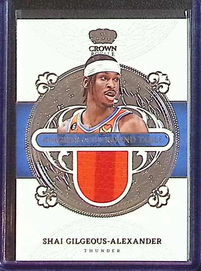 Shai Gilgeous-Alexander Game Worn Patch 2022-23 Panini Crown Royale #KRT-SGA: Panini Select, Prizm, Mosaic, Contenders, Revolution, Phoenix, NBA Hoops, Rookie NFL Sports Trading Cards, Silver, SP, SSP, Wave Prizms, Numbered Cards, Basketball sports Cards for Sale Near Me, NBA C