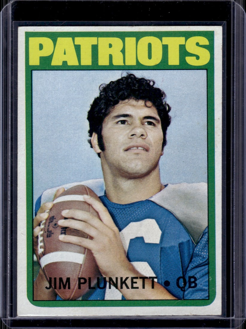 Jim Plunkett Rookie Card 1972 Topps #65 Patriots Vintage Football Card (1 of 2)