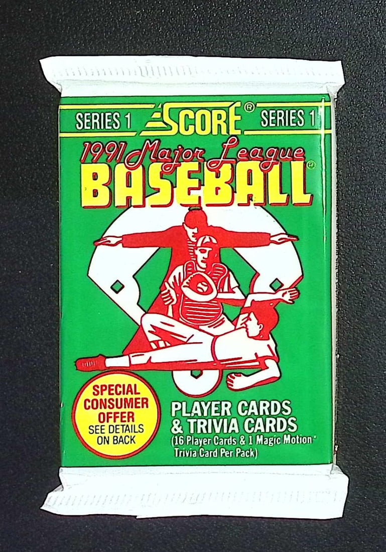 1991 Score Series 1 Vintage Baseball Card Retail Box Pack, Sports Cards: Score Valuable Vintage Rookie Baseball MLB Trading Cards, Old Sports Cards for Sale Near Me, Bo Breaker, Ken Griffey, Jr. Dream Team & Rifleman, Don Mattingly, World Series & Hall of Fame Players, Coo