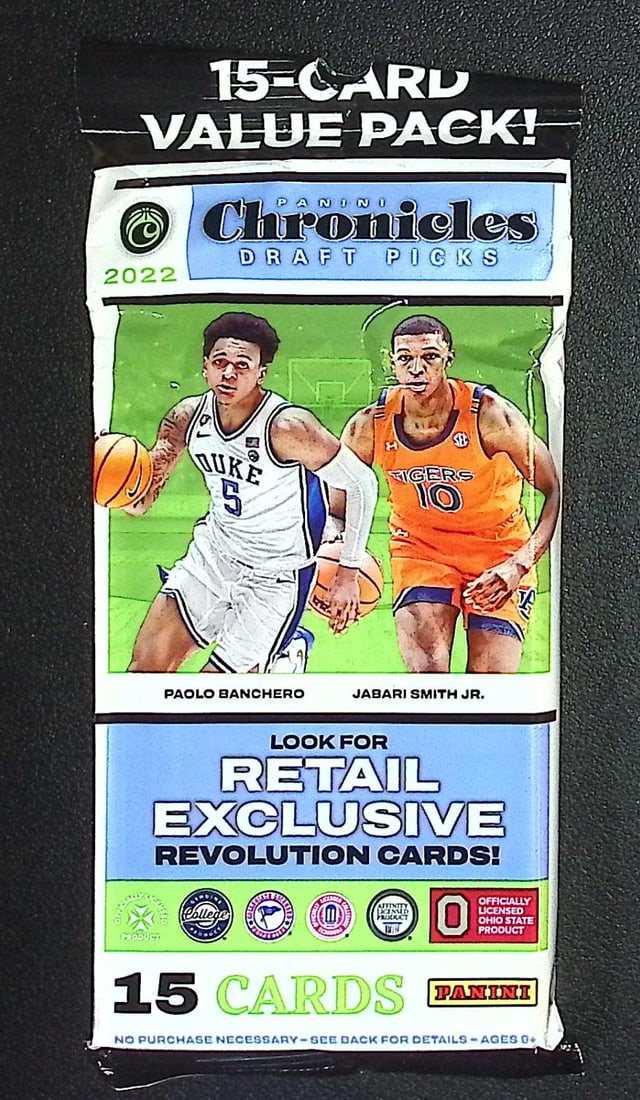 2022 Panini Chronicles Draft Picks Basketball Hanger Value Pack, Rookies: Paolo Banchero, Chet (1 of 1)