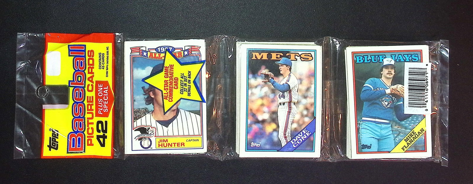 1988 Topps Baseball Cards Hanger Rack Pack - 42 Sports Cards Plus 1 Special Card You Receive the (1 of 2)