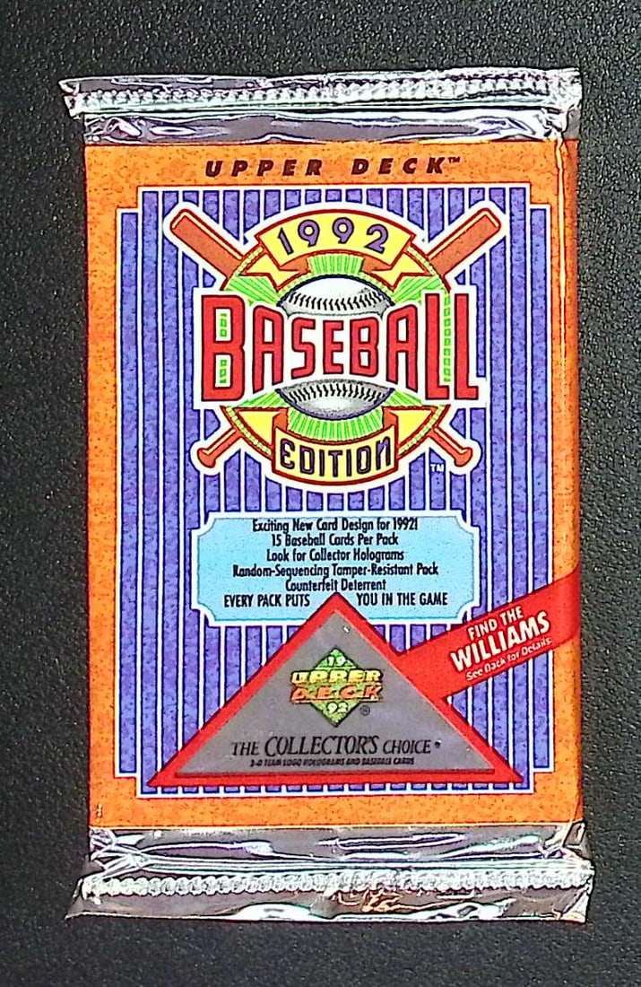 1992 Upper Deck Vintage Series 1 Baseball Card Retail box Wax Pack - MLB Sports Trading Card (1 of 1)