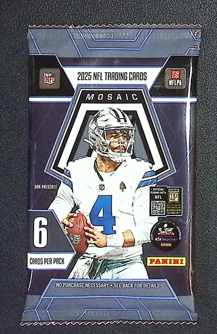 2025 Panini Mosaic Football BLASTER BOX PACK - Jaxson Dart, Cam Skattebo, Emeka Egbuka, Ashton: Panini Rookie Football NFL Trading & Sports Cards, Rookie Cards in This Set are Jaxson Dart, Cam Ward, Shedeur Sanders, Cam Skattebo, Travis Hunter, Football & Sports Cards for Sale Near Me, Silver, W