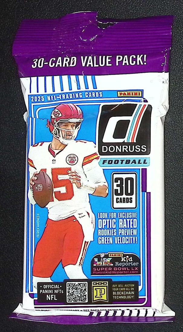 2025 Donruss Football HANGER VALUE FAT PACK - Cam Ward, Emeka Egbuka, Ashton Jeanty, Travis Hunter, (1 of 1)