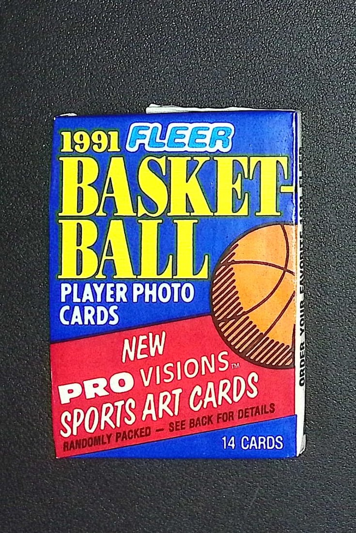 1991 Fleer Series 1 Vintage Basketball Cards Retail Box Pack New Factory Sealed: Vintage Valuable Basketeball NBA Trading & Sports Cards Sold On Line, Michael Jordan, Chicago Bulls, David Robinson Rookie Card, Shawn Kemp Rookie Card, Magic Johnson, Larry Bird, Tim Hardaway RC, Old