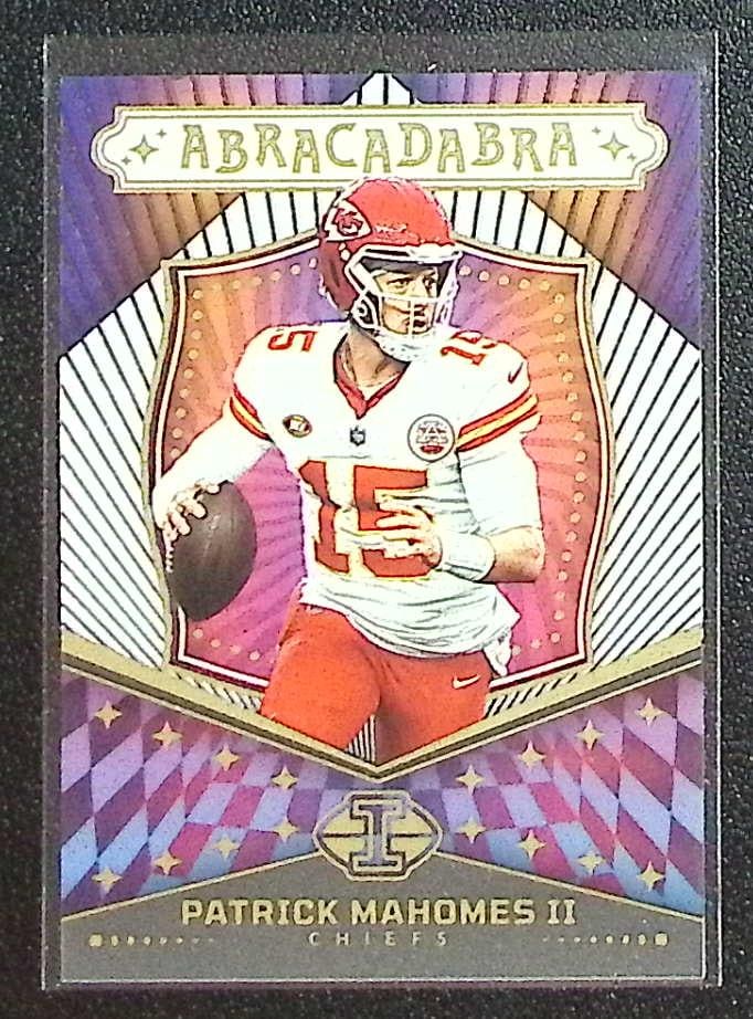 Patrick Mahomes Abracadabra 2024 Panini Illusions #1 Kansas City Chiefs: Panini Select, Prizm, Mosaic, Contenders, Zenith, Phoenix, Illusions, Absolute, Rookie NFL Sports Trading Cards, SP, SSP, Cards, Football Cards for Sale Near Me, Superbowl & Hall of Fame Player Cards,