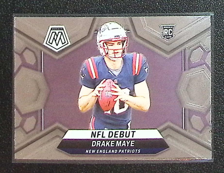 Drake Maye Rookie Card 2024 Panini Mosaic #273 New England Patriots: Panini Select, Prizm, Mosaic, Contenders, Zenith, Phoenix, Illusions, Absolute, Rookie NFL Sports Trading Cards, SP, SSP, Cards, Football Cards for Sale Near Me, Superbowl & Hall of Fame Player Cards,