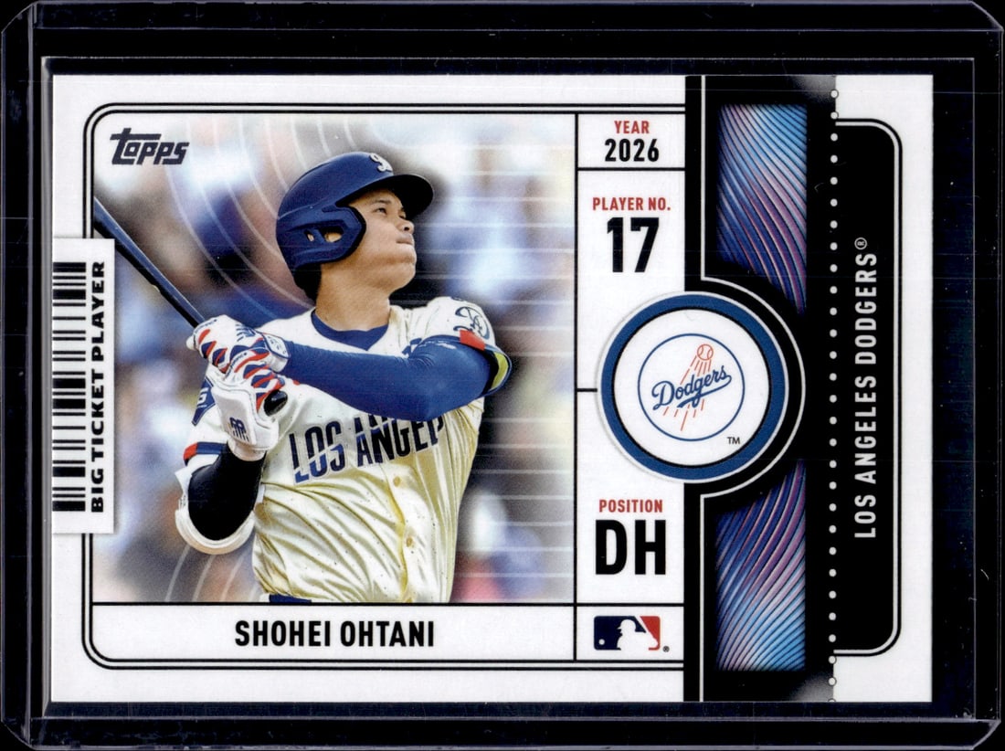 Shohei Ohtani Big Ticket Player 2026 Topps #BTP-3 Los Angeles Dodgers: Topps Baseball MLB Trading & Sports Cards, Sports Cards for Sale Near Me, World Series & Hall of Fame Players Memorabilia, Refractors, X-Fractors, Numbered, SP, SSP, Valuable Auction Memorabilia Lots