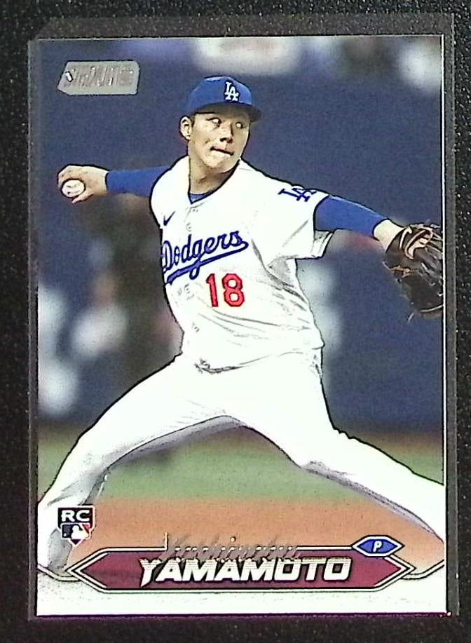 Yoshinobu Yamamoto Rookie Card 2024 Topps Stadium Club #114 Los Angeles Dodgers: Topps Baseball MLB Trading & Sports Cards, Sports Cards for Sale Near Me, World Series & Hall of Fame Players Memorabilia, Refractors, X-Fractors, Numbered, SP, SSP, Valuable Auction Memorabilia Lots 