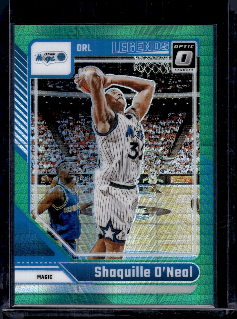Shaquille O'Neal Green Hyper Prizm /249 2024-25 Donruss Optic #244 Magic, Lakers: Panini Select, Prizm, Mosaic, Contenders, Revolution, Phoenix, NBA Hoops, Rookie NFL Sports Trading Cards, Silver, SP, SSP, Wave Prizms, Numbered Cards, Basketball sports Cards for Sale Near Me, NBA C