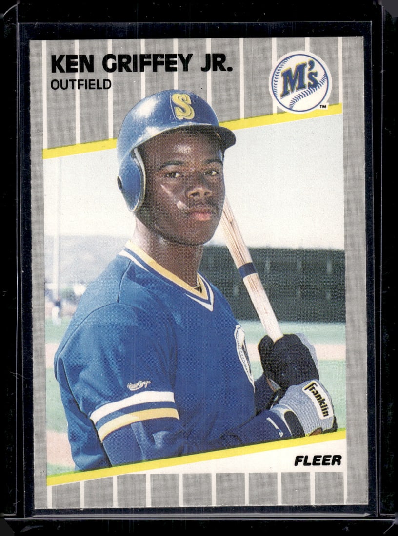 Ken Griffey Jr. Rookie Card 1989 Fleer #548 Seattle Mariners: Fleer Baseball MLB Trading & Sports Cards, Old Sports Cards for Sale Near Me, Auction Memorabilia Lots for Sale On Line, World Series & Hall of Fame Players