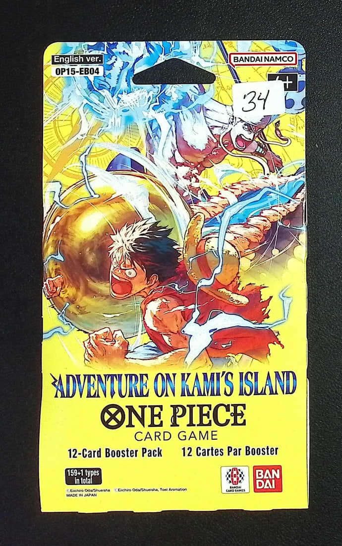 2026 One Piece Adventure on Kami's Island 12 Card TCG Booster Pack English Version: One Pice Trading Card Game Bandai Namco, Trading Card Games for Sale Near Me, Auction Lots for Sale On Line, Attack, Spell, Defend