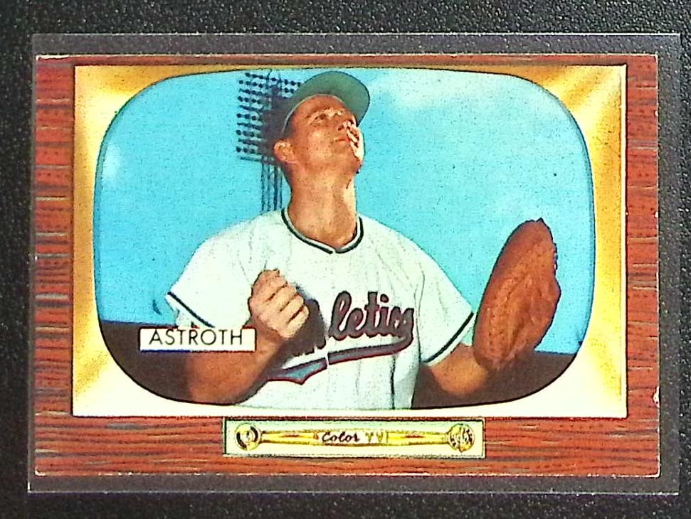 Joe Astroth 1955 Bowman #119 Vintage Baseball Card: Sports Cards, MLB Trading Cards, Baseball Cards, Bowman Cards, Bowman Baseball Cards, Rookie Cards, Bowman Vintage Cards, Sports Cards for Sale Near Me, Vintage Sports Card, Vintage Baseball Cards, Ol