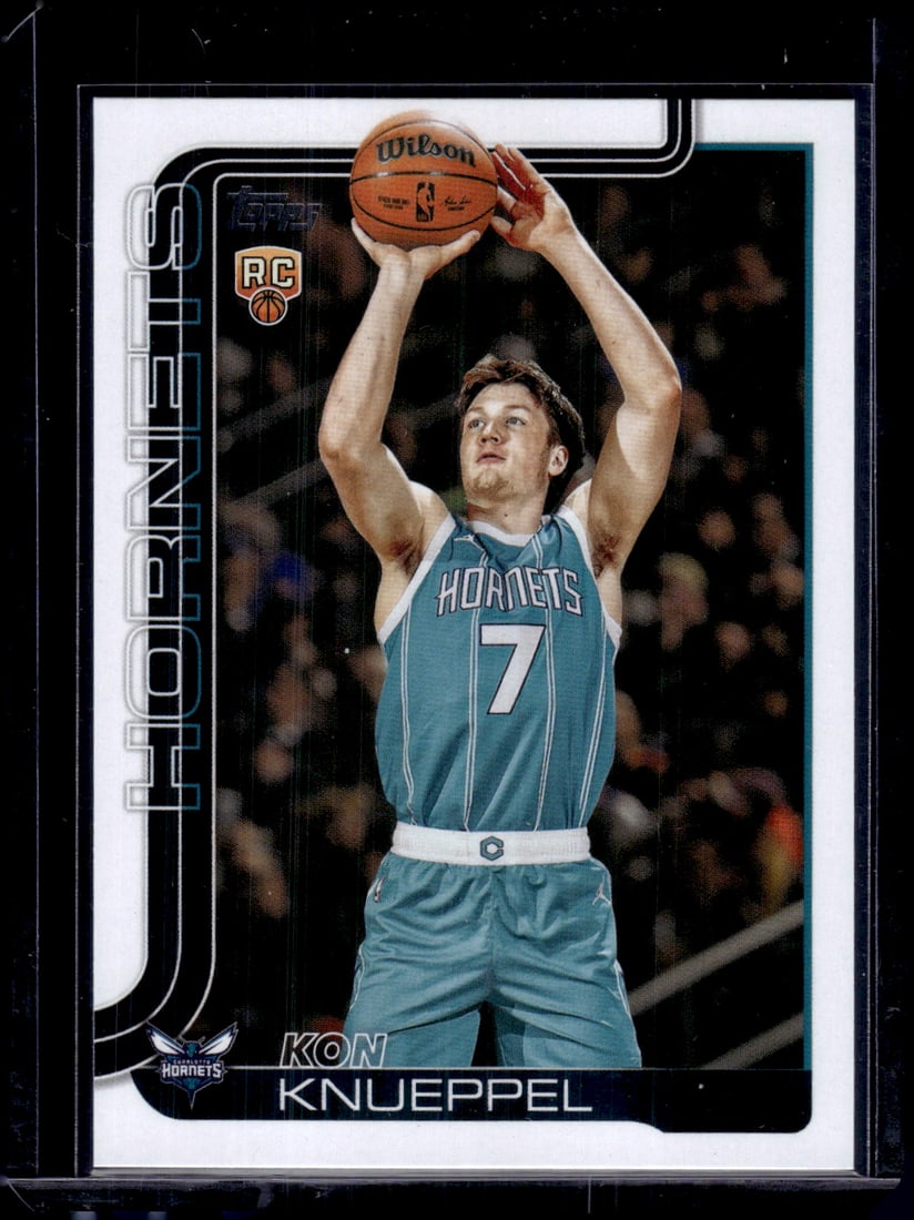 Kon Knueppel Rookie Card 2025-26 Topps #204 Charlotte Hornets: Topps Basketball NBA Trading & Sports Cards, Sports Cards for Sale Near Me, Chrome, Refractor, SP, SSP, Valuable Auction Memorabilia Lots Sold On Line, NBA Championship & Hall of Fame Player Cards