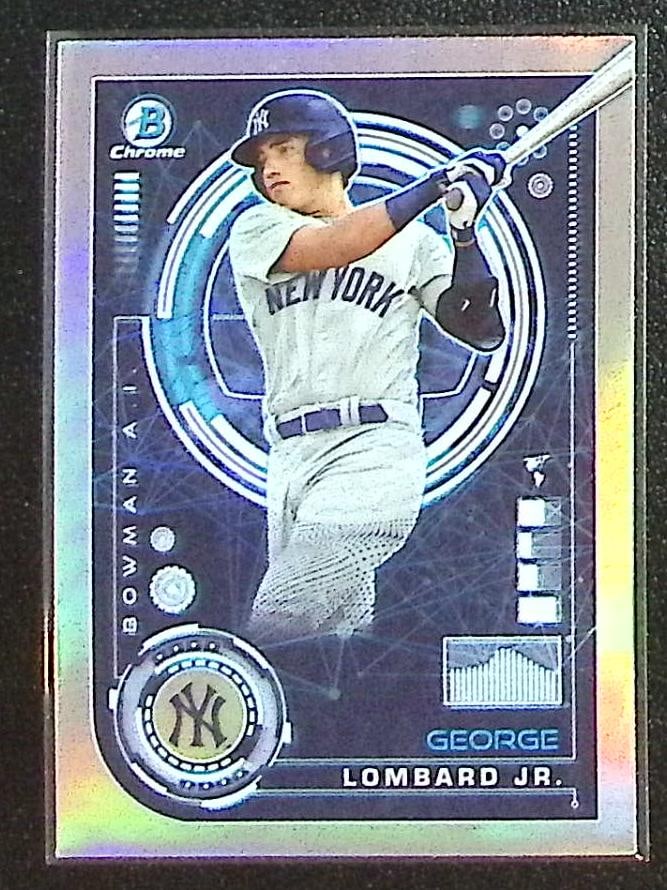 George Lombard Jr. AI Refractor 2024 Bowman Chrome #BAI-19 New York Yankees: Bowman Baseball MLB Trading & Sports Cards, Sports Cards for Sale Near Me, World Series & Hall of Fame Players, SP, SSP, Chrome, 1st Bowman, Auction Memorabilia Lots Sold On Line