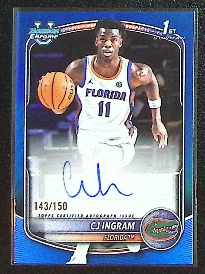 Cj Ingram 1st Bowman Blue Refractor Auto /150 2025-26 Bowman U Chrome #CPA-CI: Bowman Chrome Basketball NBA Trading & Sports Cards, Sports Cards for Sale Near Me, Chrome, Refractor, SP, SSP, Valuable Auction Memorabilia Lots Sold On Line, NBA Championship & Hall of Fame Player C