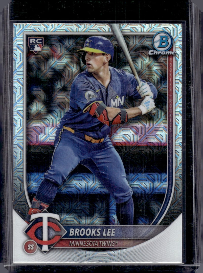 Brooks Lee Rookie Card Mojo Refractor 2025 Bowman Chrome #72 Minnesota Twins: Bowman Baseball MLB Trading & Sports Cards, Sports Cards for Sale Near Me, World Series & Hall of Fame Players, SP, SSP, Chrome, 1st Bowman, Auction Memorabilia Lots Sold On Line