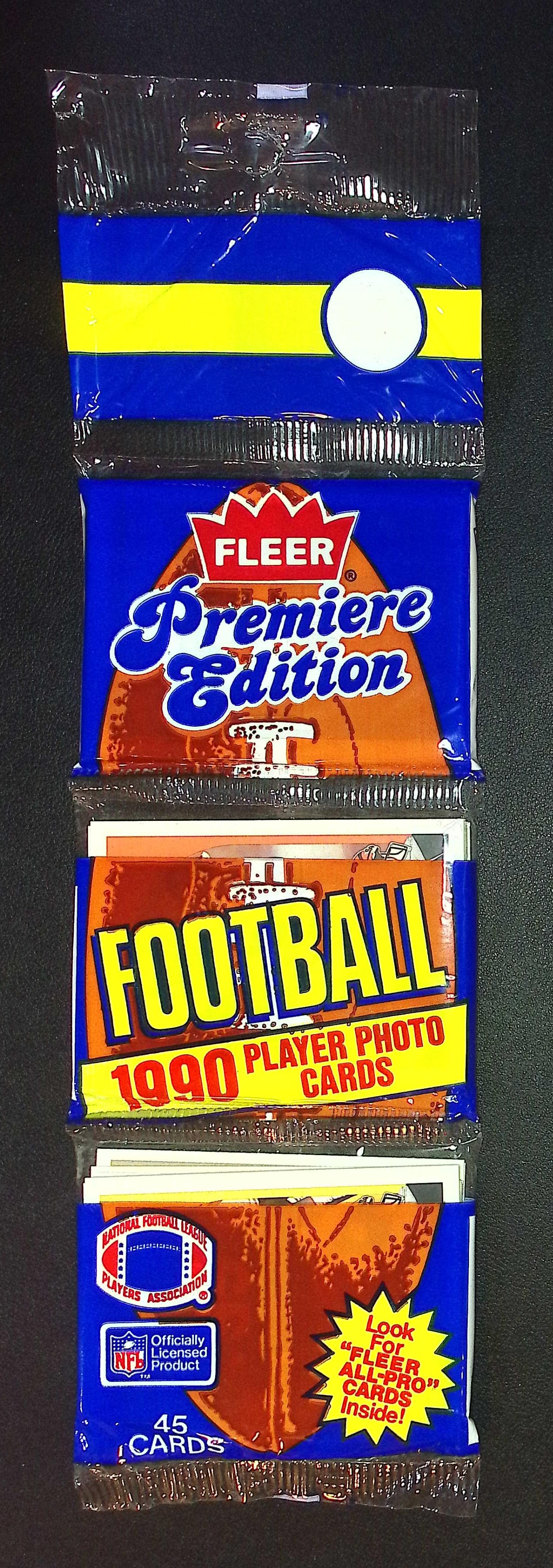 1990 Fleer Vintage Football Cards Premier Edition Rack Pack (1 of 2)
