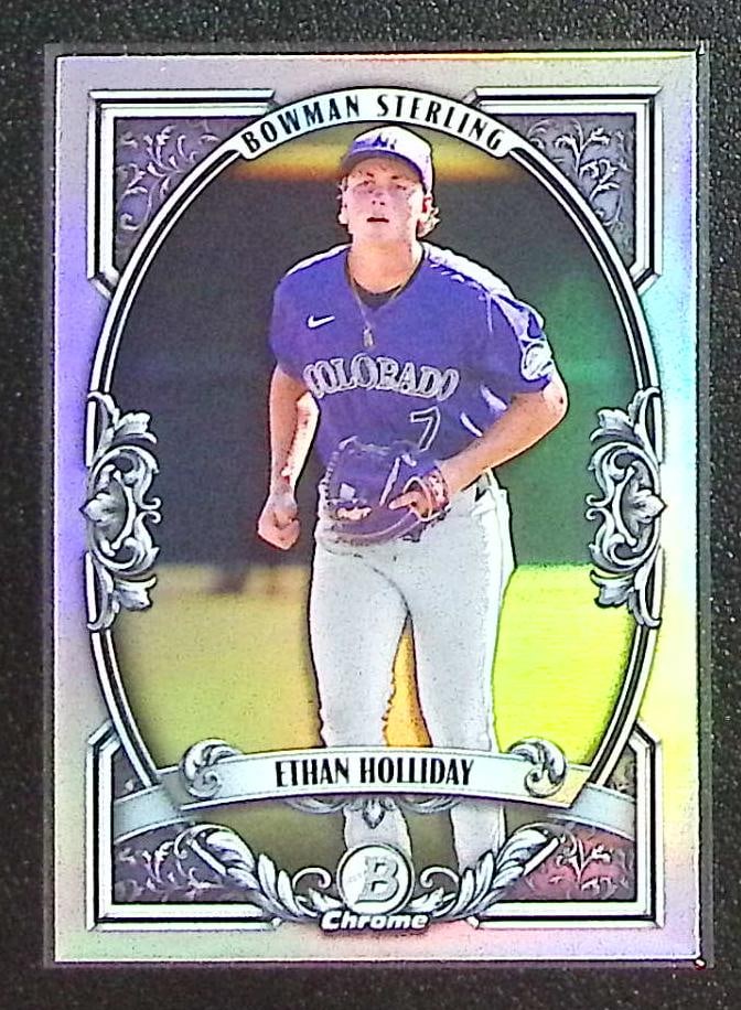 Ethan Holliday Bowman Sterling Refractor 2026 Bowman Chrome #BST-11 Rockies: Bowman Baseball MLB Trading & Sports Cards, Sports Cards for Sale Near Me, World Series & Hall of Fame Players, SP, SSP, Chrome, 1st Bowman, Auction Memorabilia Lots Sold On Line