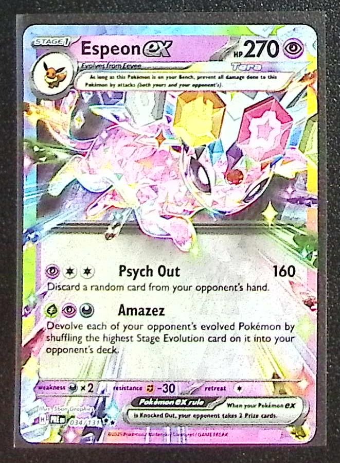 Pokemon Prismatic Evolutions Espeon Ex #34 (1 of 2)