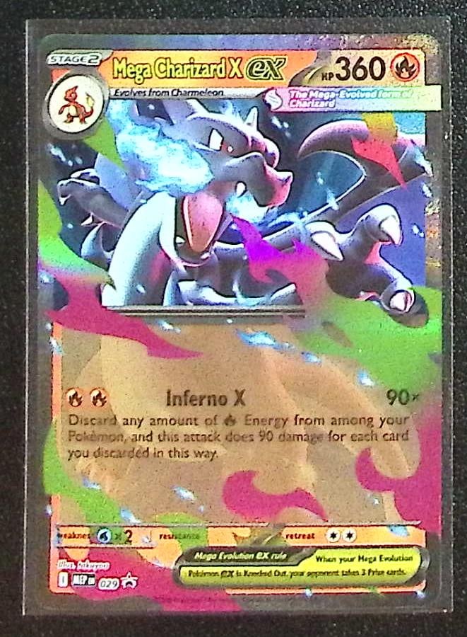 Pokemon Mega Evolution Black Star Promo Mega Charizard X Ex #29: Pokemon Trading Card Game Cards, Charizard, Pikachu, Mewtwo, Reverse Holo, Holo Rare, Secret Rare Cards, Full Art Cards, Eevee, Ultra Rare Card, Illustration Rare, Special Illustration Rare SIR