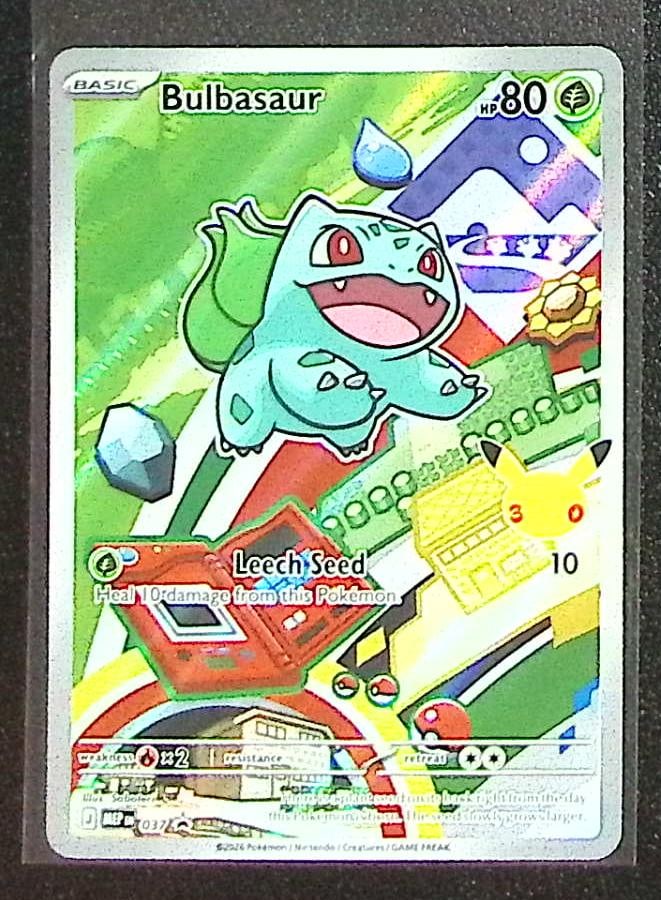 Pokemon Mega Evolution Promo First Partner Illustration Bulbasaur #37: Pokemon Trading Card Game Cards, Charizard, Pikachu, Mewtwo, Reverse Holo, Holo Rare, Secret Rare Cards, Full Art Cards, Eevee, Ultra Rare Card, Illustration Rare, Special Illustration Rare SIR