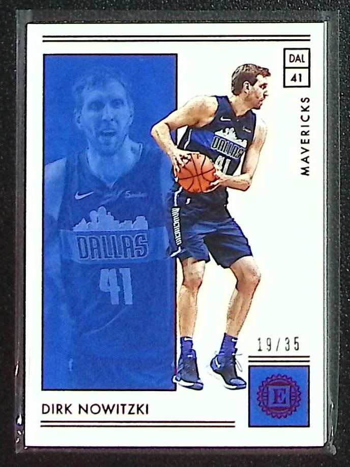 Dirk Nowitzki Red /35 2018-19 Panini Encased #26 Dallas Mavericks: Panini Select, Prizm, Mosaic, Contenders, Revolution, Phoenix, NBA Hoops, Rookie NFL Sports Trading Cards, Silver, SP, SSP, Wave Prizms, Numbered Cards, Basketball sports Cards for Sale Near Me, NBA C