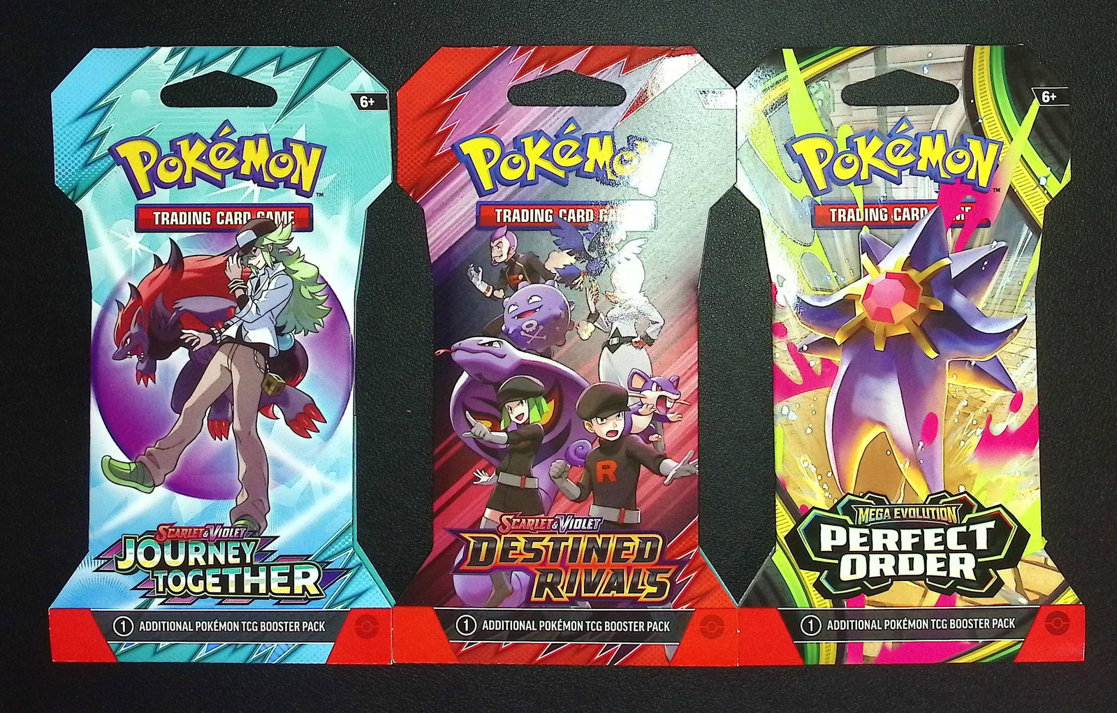 3 COUNT: Pokemon 1 Destined Rivals, 1 - Pokemon Journey Together, 1 - Perfect Order (1 of 1)