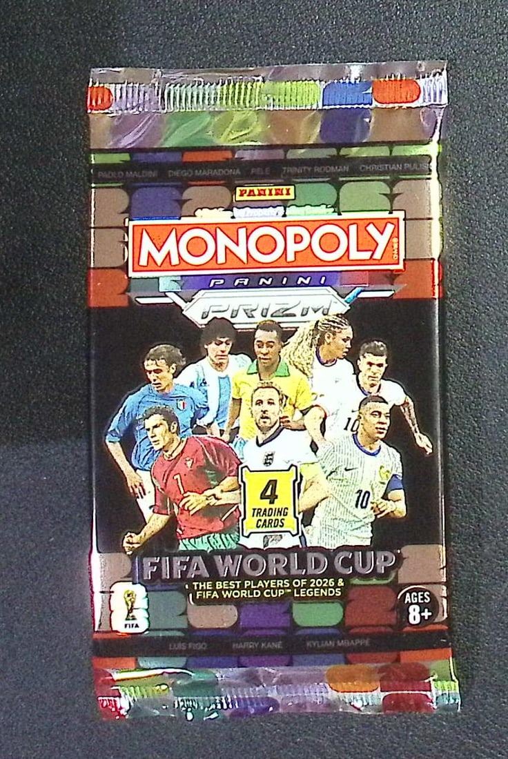2026 Panini Prizm Monopoly FIFA World Cup Soccer Blaster Box Pack: Panini Soccer Trading & Sports Cards, World Cup, Zebra, Sports Cards for Sale Near Me, SP, SSP, Numbered Cards, Auction Lots for Sale on Line