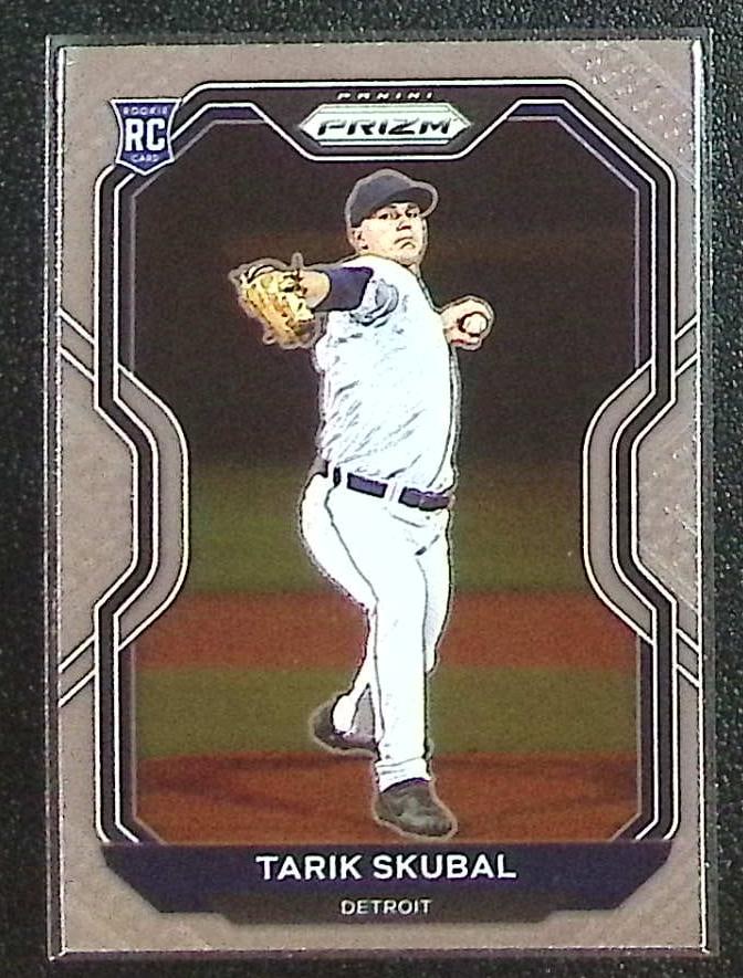 Tarik Skubal Rookie Card 2021 Panini Prizm #236 Detroit Tigers: Panini Baseball MLB Trading & Sports Cards, Sports Cards for Sale Near Me, Prizm, Mosaic, Select, SP, SSP, Auction Memorabilia Lots for Sale On Line, World Series & Hall of Fame Players