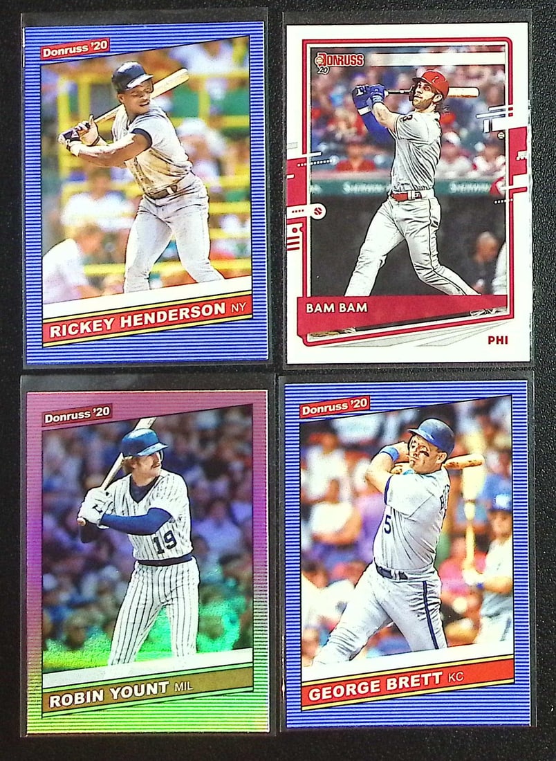 Lot of 4 2020 Donruss Baseball Inserts/Parallels. All Different, See Pictures (1 of 2)
