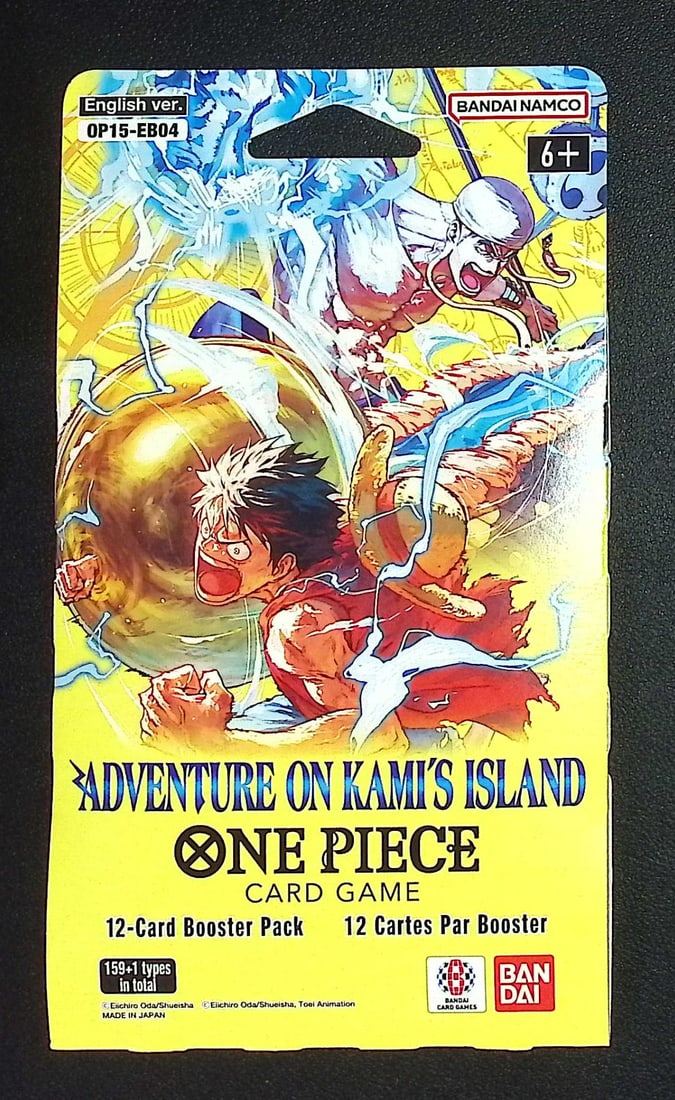 2026 One Piece Adventure on Kami's Island 12 Card TCG Booster Pack English Version: One Pice Trading Card Game Bandai Namco, Trading Card Games for Sale Near Me, Auction Lots for Sale On Line, Attack, Spell, Defend