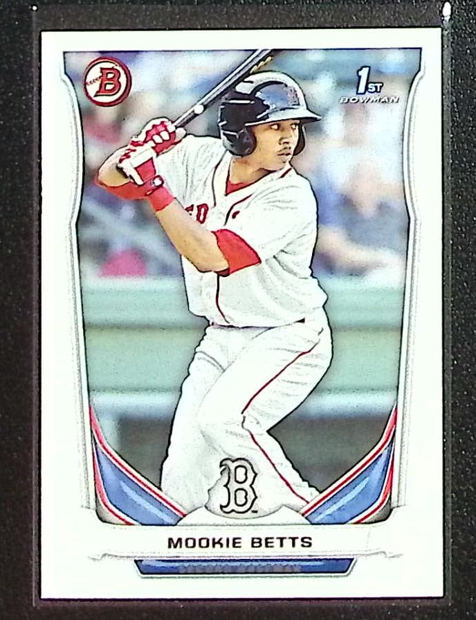 Mookie Betts 1st Bowman 2014 Bowman #BP109 Red Sox, Dodgers: Bowman Baseball MLB Trading & Sports Cards, Sports Cards for Sale Near Me, World Series & Hall of Fame Players, SP, SSP, Chrome, 1st Bowman, Auction Memorabilia Lots Sold On Line