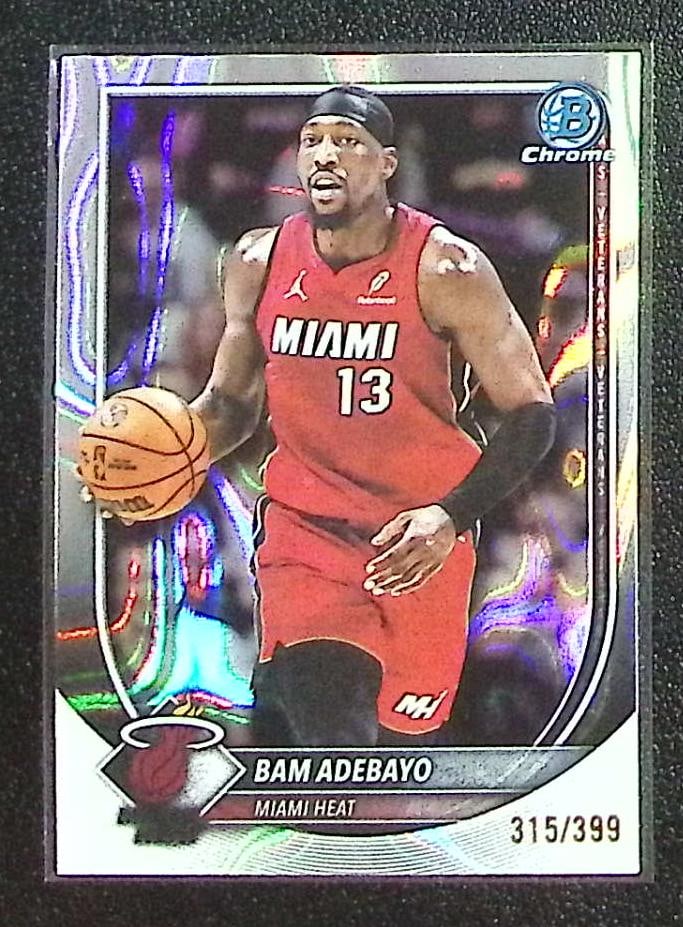 Bam Adebayo Lava Refractor /399 2025-26 Bowman Chrome #BCV-89 Miami Heat: Bowman Chrome Basketball NBA Trading & Sports Cards, Sports Cards for Sale Near Me, Chrome, Refractor, SP, SSP, Valuable Auction Memorabilia Lots Sold On Line, NBA Championship & Hall of Fame Player C