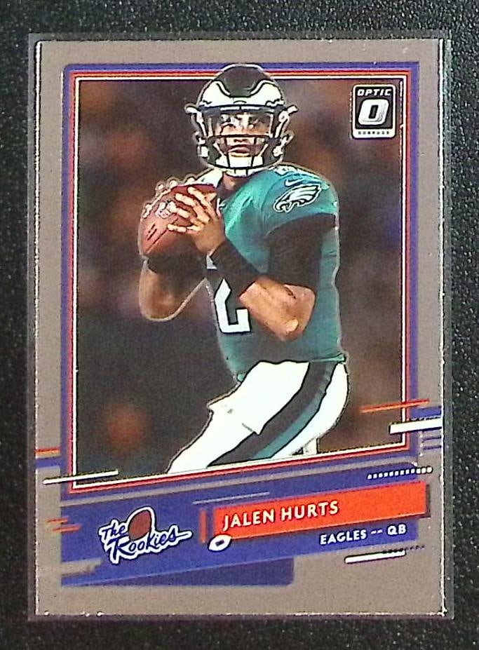 Jalen Hurts Rookie Card 2020 Donruss Optic #TR-JAH Philadelphia Eagles (1 of 2)