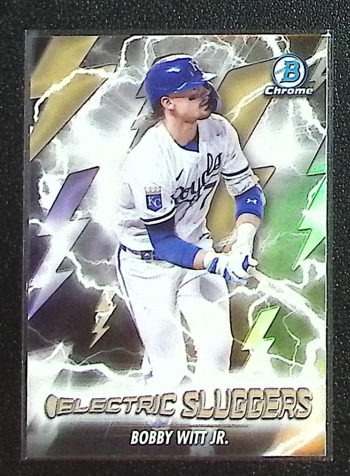 Bobby Witt Jr. Electric Sluggers 2026 Bowman Chrome #ES-19 Kansas City Royals: Bowman Baseball MLB Trading & Sports Cards, Sports Cards for Sale Near Me, World Series & Hall of Fame Players, SP, SSP, Chrome, 1st Bowman, Auction Memorabilia Lots Sold On Line