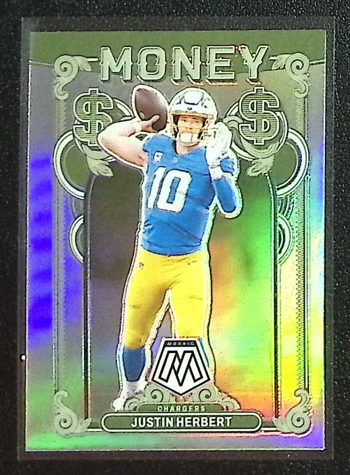 Justin Herbert Money Prizm SSP Case Hit 2024 Mosaic #18 Los Angeles Chargers: Panini Select, Prizm, Mosaic, Contenders, Zenith, Phoenix, Illusions, Absolute, Rookie NFL Sports Trading Cards, SP, SSP, Cards, Football Cards for Sale Near Me, Superbowl & Hall of Fame Player Cards,