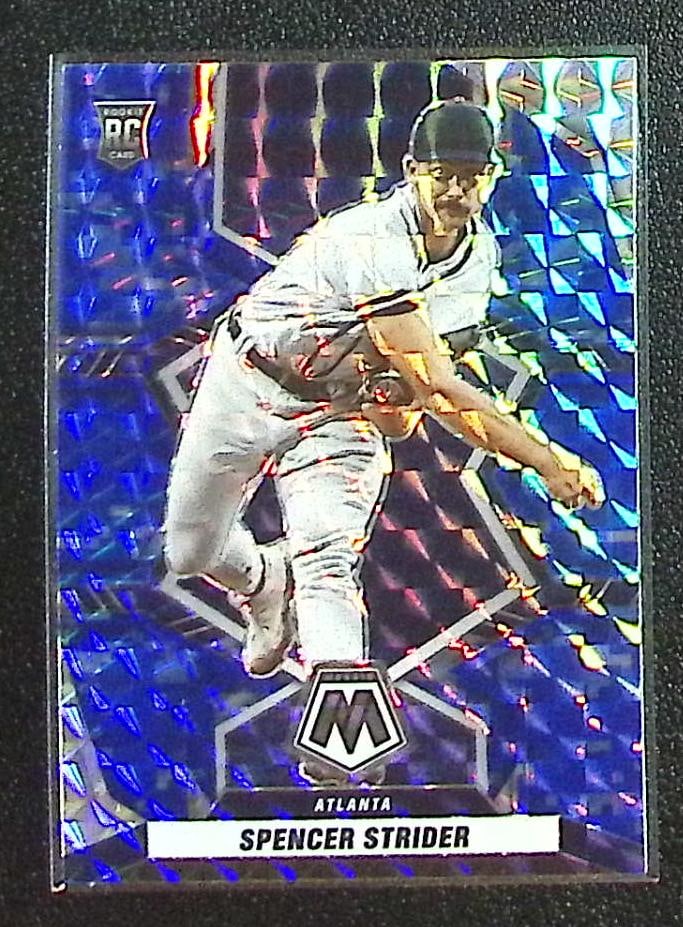 Spencer Strider Rookie Card Blue Camo Prizm 2022 Mosaic #206 Atlanta Braves (1 of 2)