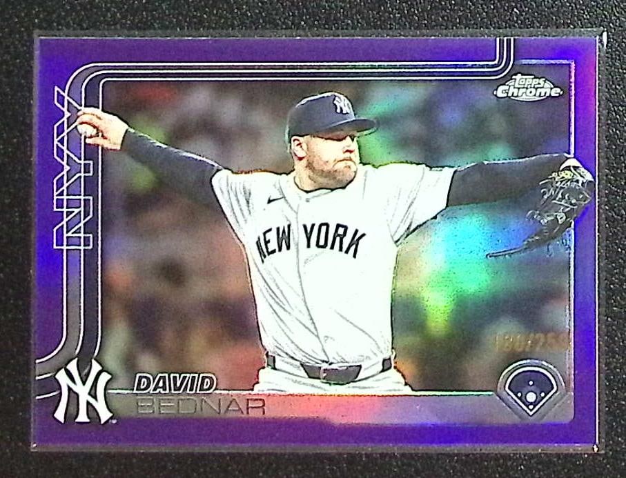 David Bednar Purple Refractor /250 2025 Topps Chrome Update #USC182 Yankees: Topps Baseball MLB Trading & Sports Cards, Sports Cards for Sale Near Me, World Series & Hall of Fame Players Memorabilia, Refractors, X-Fractors, Numbered, SP, SSP, Valuable Auction Memorabilia Lots 