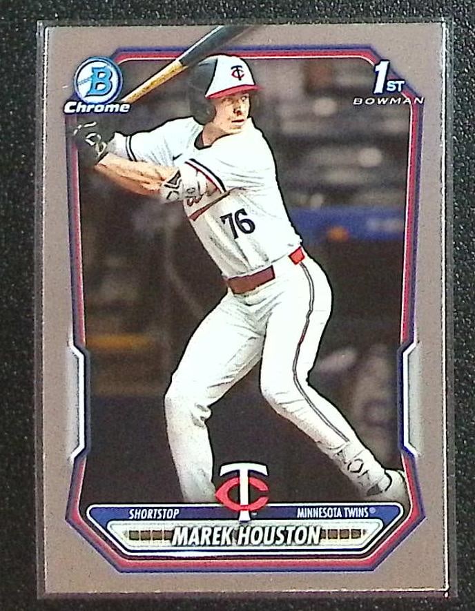 Marek Houston 1st Bowman Chrome 2026 Bowman Chrome #BCP-16 Minnesota Twins: Bowman Baseball MLB Trading & Sports Cards, Sports Cards for Sale Near Me, World Series & Hall of Fame Players, SP, SSP, Chrome, 1st Bowman, Auction Memorabilia Lots Sold On Line